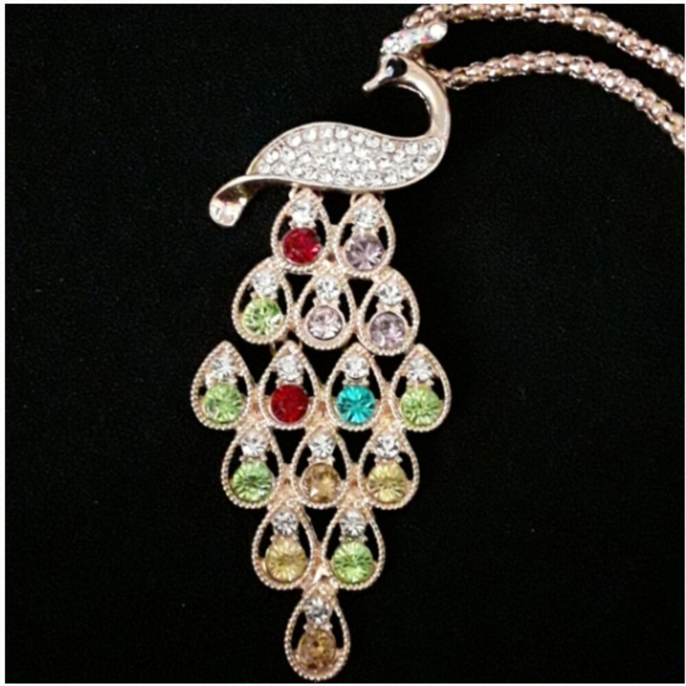 BETSEY JOHNSON Peacock Pendant Necklace